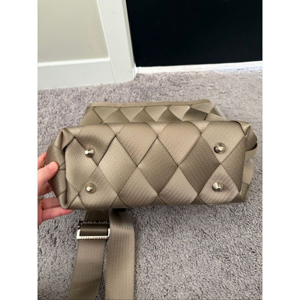 Maggie Bags Recycled Seatbelt Backpack Tan/Beige - Picture 12 of 12